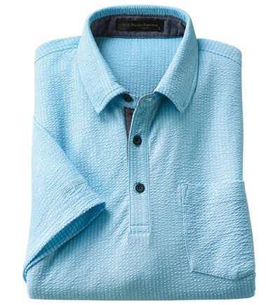 「＜パトリチオ　フランチェスカ＞ラクしてきちんと涼感サッカーポロシャツ（メンズポロシャツ）」