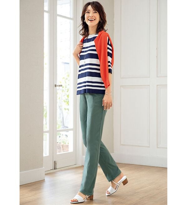 ルフラン（ルフラン）の「【３本組】毎日らくちん夏素材パンツ（フルレングスパンツ）」｜詳細画像