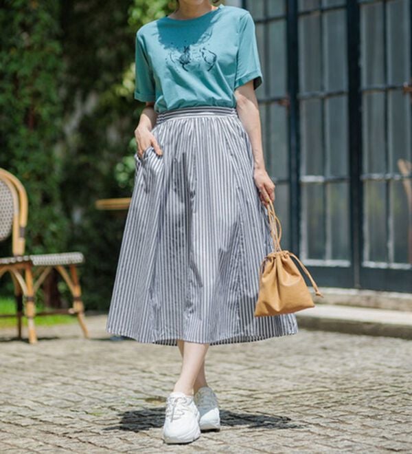 BELLUNA（ベルーナ）の「ふんわり切替フレアースカート（ロングスカート）」｜詳細画像