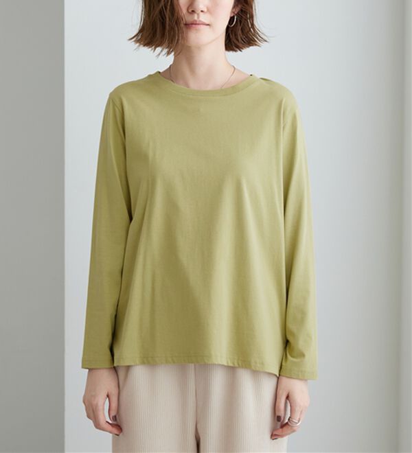 BELLUNA（ベルーナ）の「綿１００％大人顔サマ見えプルオーバー（カットソー）」｜詳細画像