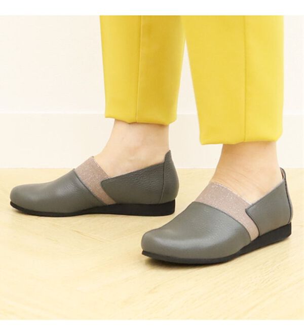 BELLUNA（ベルーナ）の「４Ｅイタリアンレザースリッポンシューズ（スリッポン）」｜詳細画像