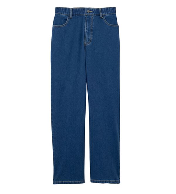 RANAN（ラナン）の「【裏起毛】ウエストゴムなのにスッキリ穿けるデニム（フルレングスパンツ）」｜詳細画像