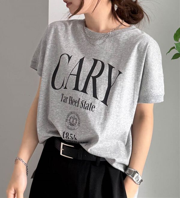 RANAN（ラナン）の「【汗シミ防止】カレッジロゴプリントT（Tシャツ）」｜詳細画像