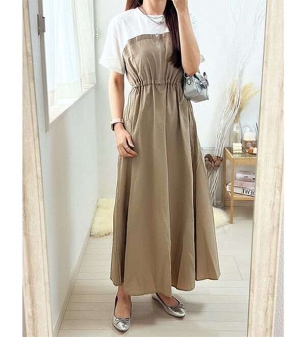 GeeRA（ジーラ）の「ハーフジップビスチェドッキングワンピース（その他ワンピース）」｜詳細画像