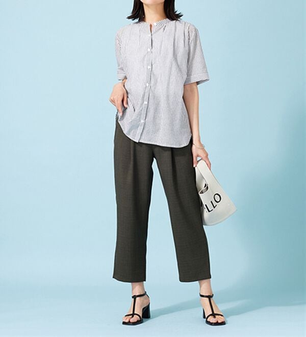 BELLUNA（ベルーナ）の「サラリ麻調素材ビスチェセットアップ（セットアップ）」｜詳細画像