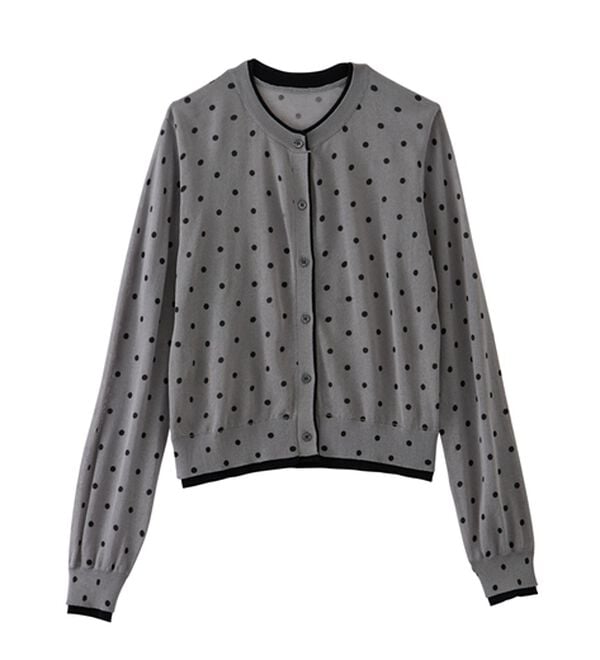 RANAN（ラナン）の「レイヤード風バイカラーシアーカーデ（ニットカーディガン）」｜詳細画像