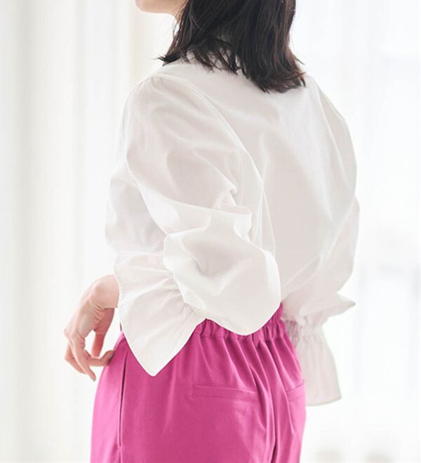 RANAN（ラナン）の「プチフリルリボン付きブラウス（ブラウス）」｜詳細画像