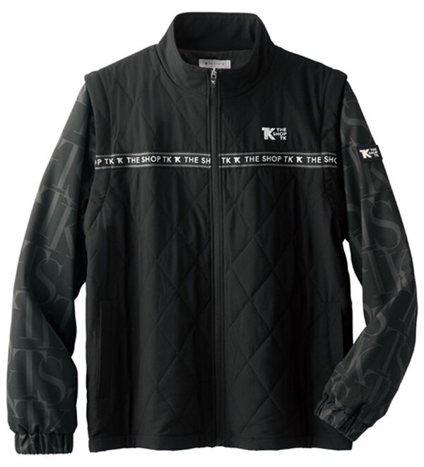 「＜ザ　ショップ　ティーケー＞ハイブリッドダウン２ウェイジャケット（メンズブルゾン）」｜ブラック