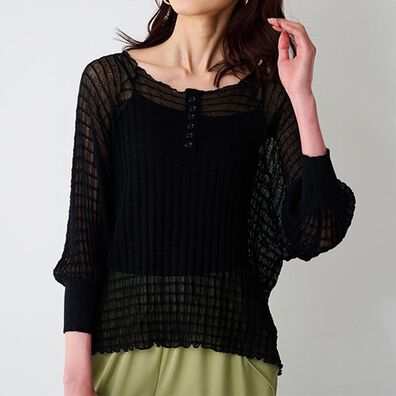 RANAN（ラナン）の「シアーニットプルオーバー（ニット・セーター）」