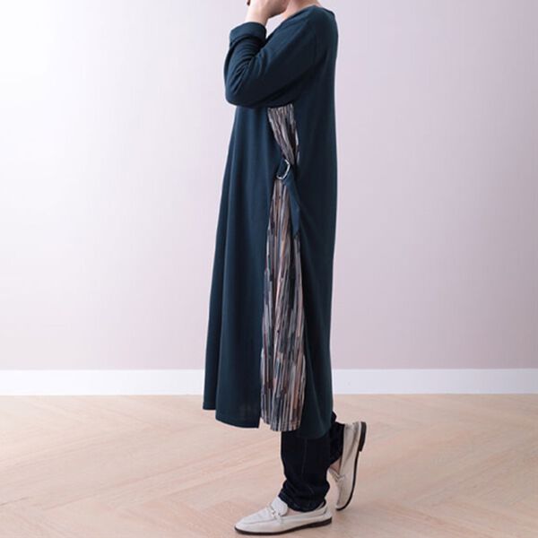 BELLUNA（ベルーナ）の「サイドプリーツデザインワンピース（カットソーワンピース）」｜詳細画像