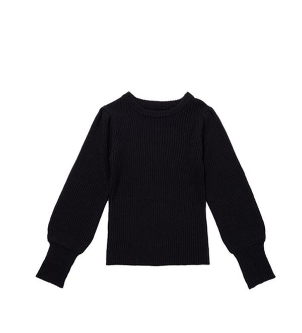 GeeRA（ジーラ）の「パフスリーブ袖ボタン着回しリブニット（ニット・セーター）」｜詳細画像