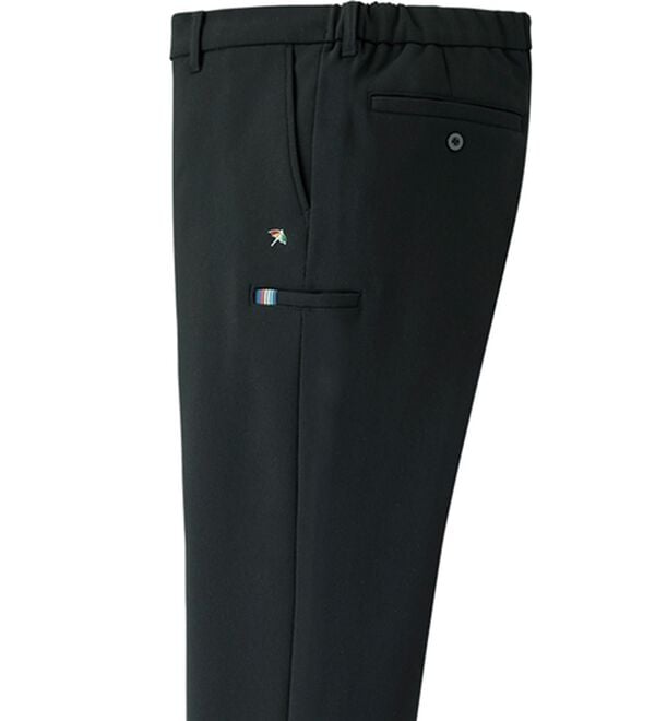 「＜アーノルド　パーマー＞のびのび裏フリースパンツ（メンズフルレングスパンツ）」｜ブラック