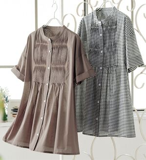 ルフラン（ルフラン）の「【２色組】汗ばむ季節の涼かわブラウス（ブラウス）」｜2色組