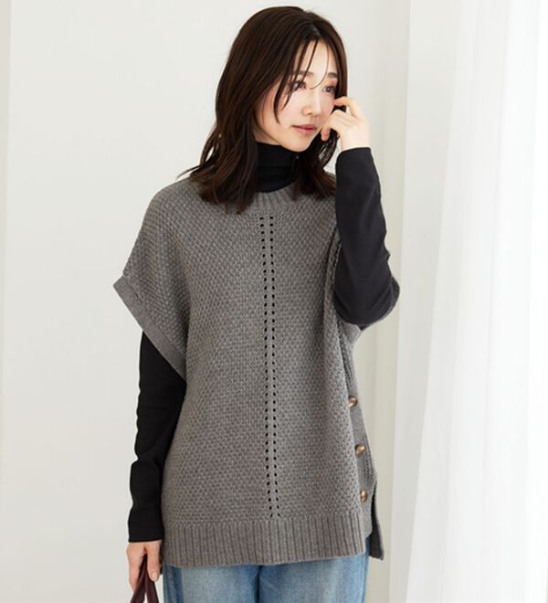 BELLUNA（ベルーナ）の「素肌想いの綿１００％シアープルオーバー（カットソー）」｜詳細画像