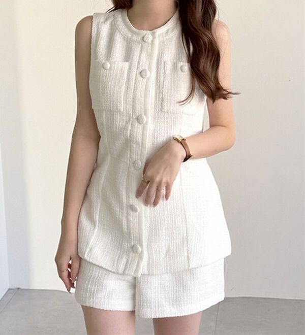 GeeRA（ジーラ）の「サマーツイードショートパンツ（その他パンツ）」｜詳細画像