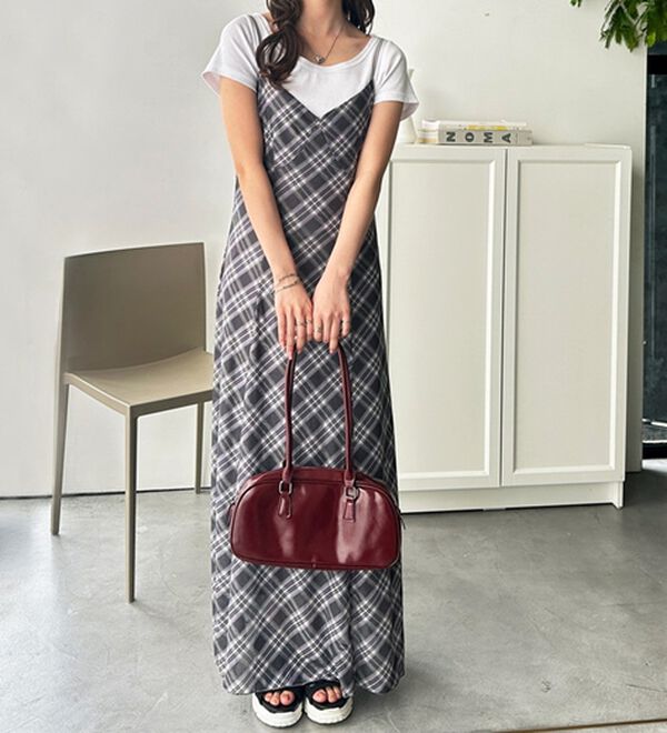 GeeRA（ジーラ）の「シアーチェックキャミワンピース（その他ワンピース）」｜詳細画像