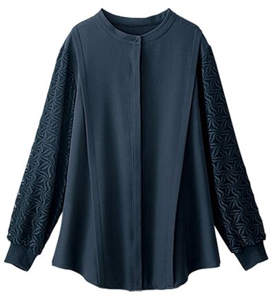 BELLUNA（ベルーナ）の「袖レースデザイン上品ブラウス（ブラウス）」