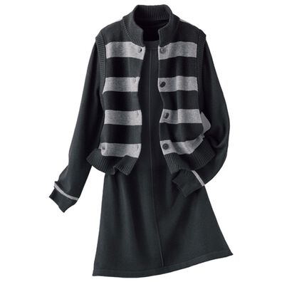 BELLUNA（ベルーナ）の「コーデが完成ボーダーベストチュニックアンサンブル（アンサンブル）」