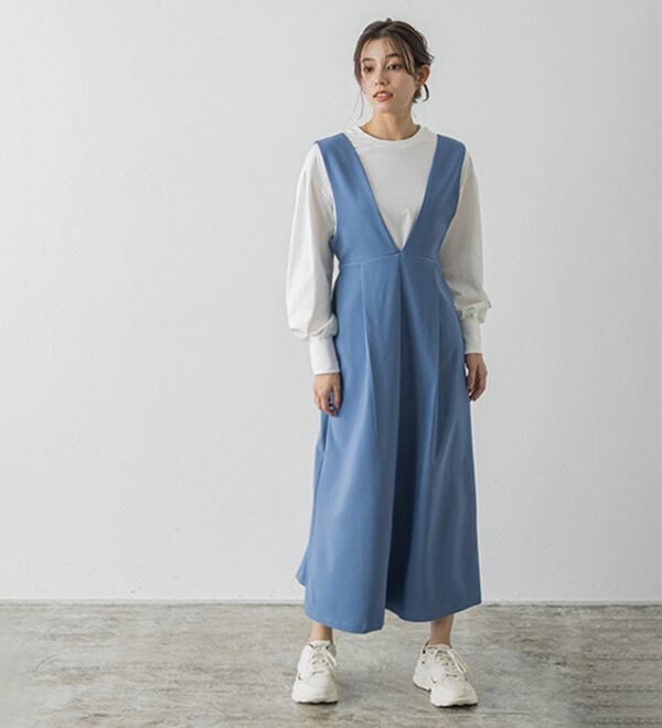 Pierrot（ピエロ）の「ウエストマークジャンパースカート（ジャンパースカート）」｜詳細画像