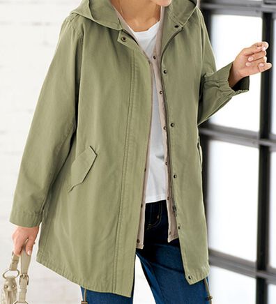 BELLUNA（ベルーナ）の「中わたベスト付３ＷＡＹ綿100%マウンテンパーカー（ブルゾン）」