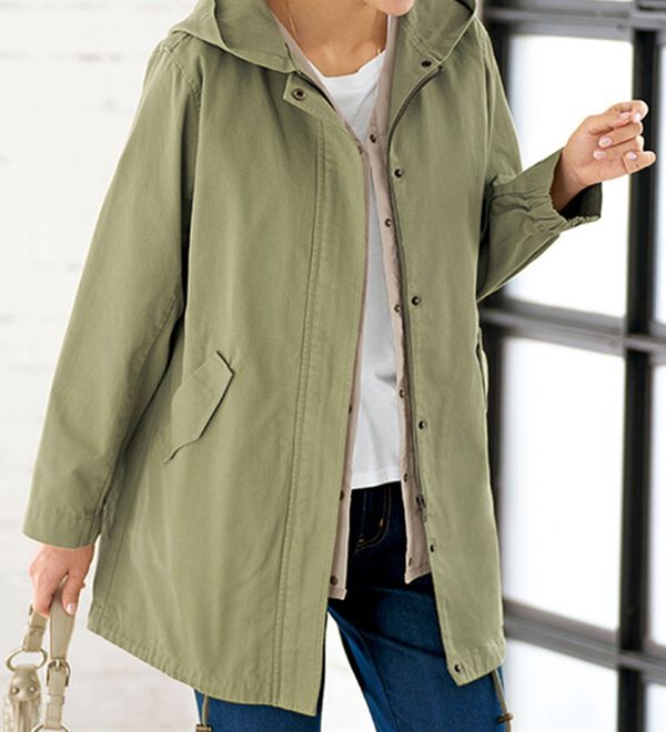 BELLUNA（ベルーナ）の「中わたベスト付３ＷＡＹ綿100%マウンテンパーカー（ブルゾン）」｜詳細画像