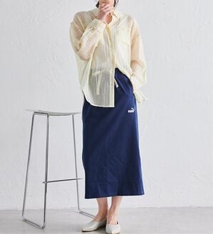 RANAN（ラナン）の「＜ｐｕｍａ＞コアヘリテイジ　ロングスカート（ロングスカート）」｜ネイビー