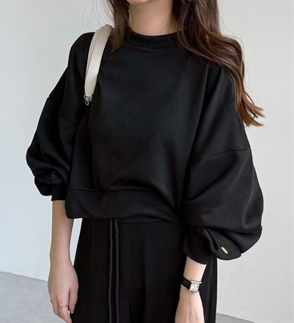 GeeRA（ジーラ）の「ボリュームスリーブ裏毛ショートスウェット（トレーナー・スウェット）」｜詳細画像