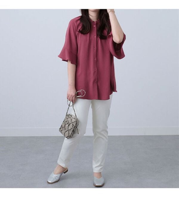 BELLUNA（ベルーナ）の「衿フリル華やかデザインブラウス（ブラウス）」｜詳細画像