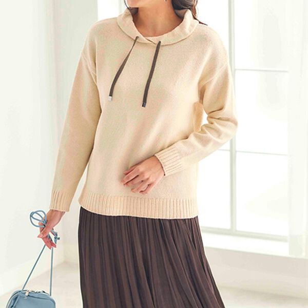 BELLUNA（ベルーナ）の「配色使いほっこりエコニットプルオーバー（ニット・セーター）」｜詳細画像