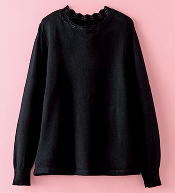 BELLUNA（ベルーナ）の「フォーマル対応スカラップ刺しゅうニットアンサンブル（ニットカーディガン）」｜詳細画像