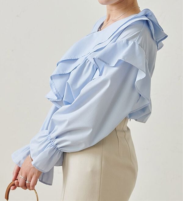 RANAN（ラナン）の「ビッグカラーフリルブラウス（ブラウス）」｜詳細画像