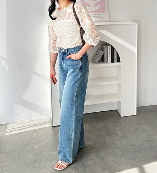 GeeRA（ジーラ）の「前後２ＷＡＹコードシアーレースプルオーバー（ブラウス）」｜詳細画像