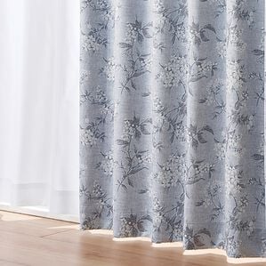 「簡単！素敵にコーディネート１級遮光＆機能レースカーテン「フローリオ」（ドレープカーテン）」｜フローリオ　グレー