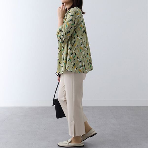 BELLUNA（ベルーナ）の「ジョーゼット裾スリットフレアーパンツ（フルレングスパンツ）」｜詳細画像