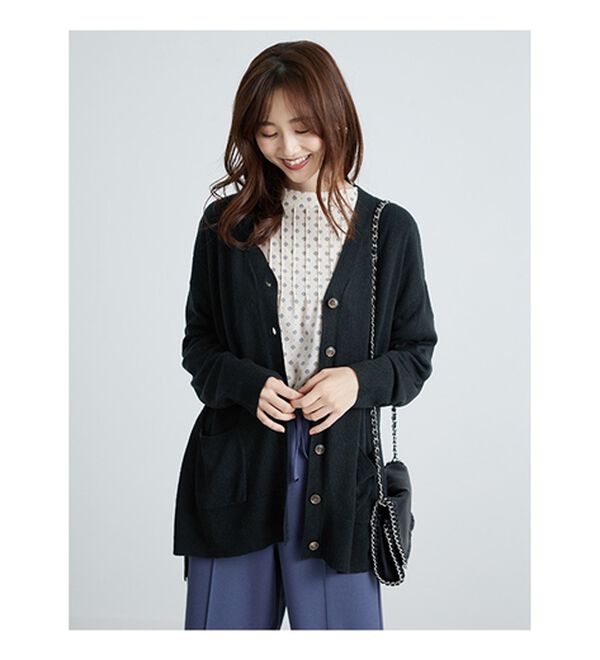 BELLUNA（ベルーナ）の「ふんわりカシミヤタッチニットカーディガン（ニットカーディガン）」｜詳細画像