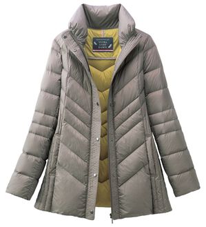 ルフラン（ルフラン）の「すっきり軽量ダウンジャケット（ダウンコート・ジャケット・ベスト）」｜モカ系