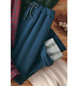 LAVIENNE（ラヴィエンヌ）の「肌側綿１００％あったかフリースボトム（パジャマ・ルームウェア）」｜ネイビー無地