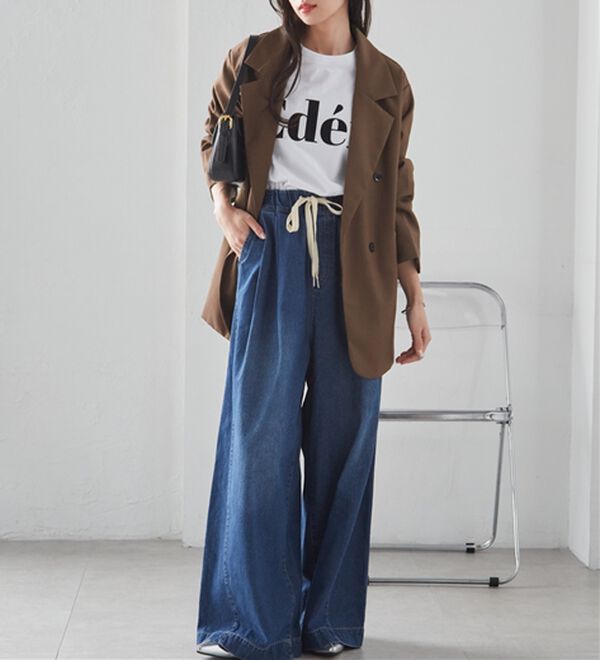 RANAN（ラナン）の「2タックワイドイージーデニムパンツ（フルレングスパンツ）」｜詳細画像