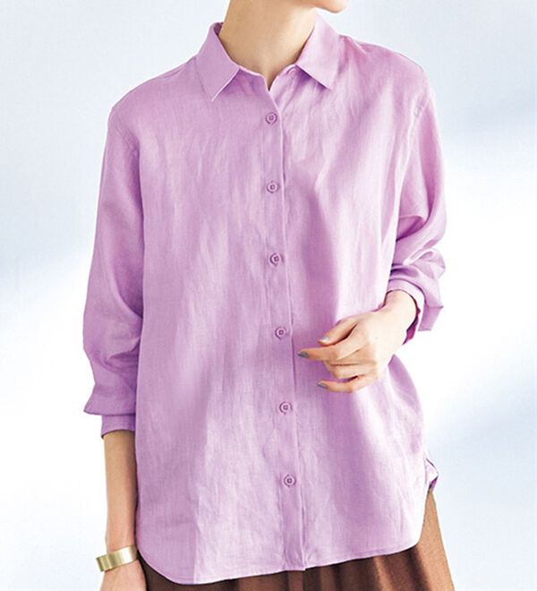 VINNO（ヴィノ）の「ノーザンリネン２ＷＡＹシャツ（シャツ）」｜詳細画像