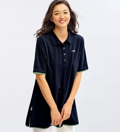BELLUNA（ベルーナ）の「＜ＦＩＬＡ＞配色使いポロチュニック（チュニック）」