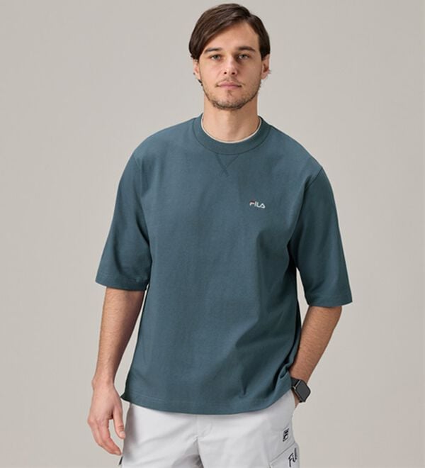 「＜フィラ＞綿１００％　キシリトール加工５分袖Ｔシャツ（メンズシャツ）」｜詳細画像