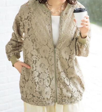 ルフラン（ルフラン）の「上品レースのエレガントブルゾン（ブルゾン）」