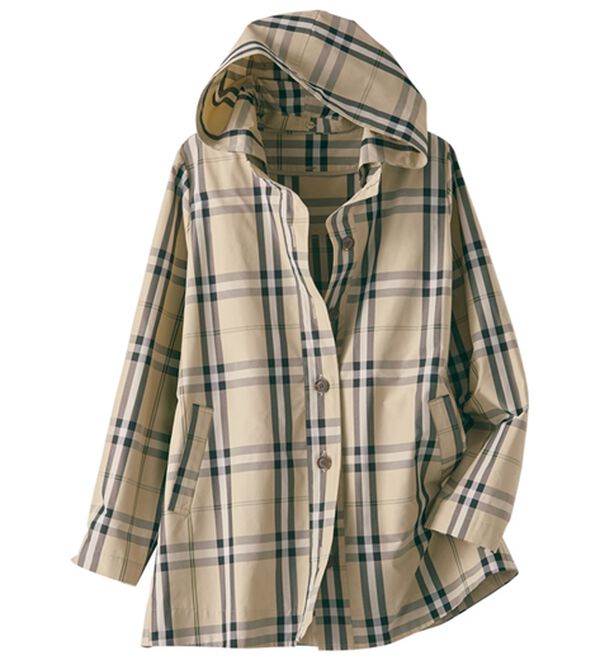 BELLUNA（ベルーナ）の「メモリー調チェック柄デザインコート（ライナー付）（ハーフコート）」｜詳細画像