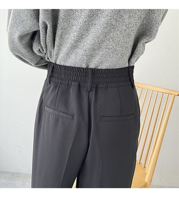 GeeRA（ジーラ）の「ハイウエストジップワイドパンツ（フルレングスパンツ）」｜詳細画像