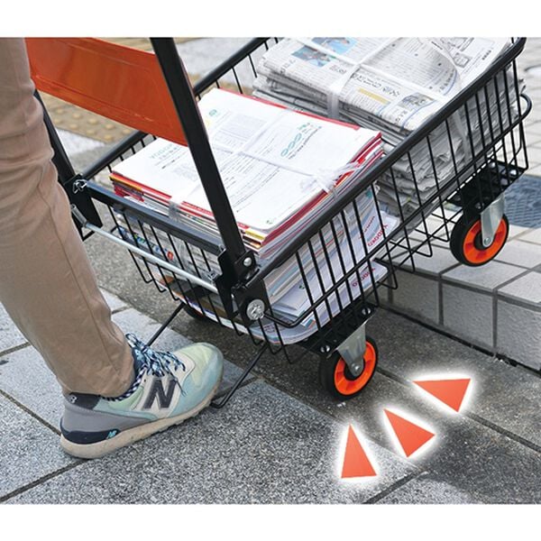 「５０ｋｇまで運べる折り畳みバスケット台車（エクステリア・屋外器具）」｜詳細画像