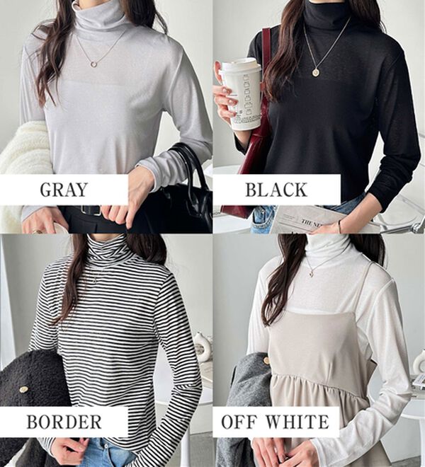 GeeRA（ジーラ）の「シアースラブハイネックトップス（カットソー）」｜詳細画像