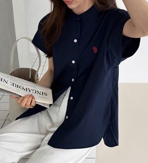 GeeRA（ジーラ）の「【ＵＳ．ＰＯＬＯ．ＡＳＳＮ】フレンチスリーブシャツ（シャツ）」｜ネイビー