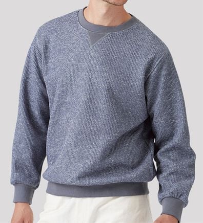 「お手入れ簡単上品ニットトレーナー（メンズトレーナー）」