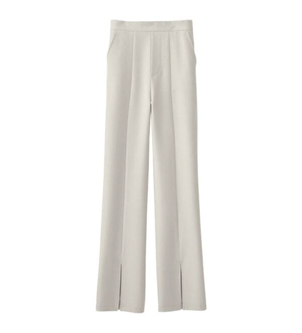 BELLUNA（ベルーナ）の「錯覚美脚！裾スリットセミワイドパンツ（フルレングスパンツ）」｜詳細画像