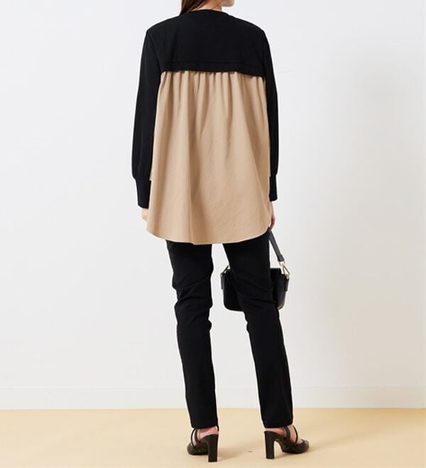 BELLUNA（ベルーナ）の「チノ見えストレッチ素材スリムパンツ（フルレングスパンツ）」｜詳細画像